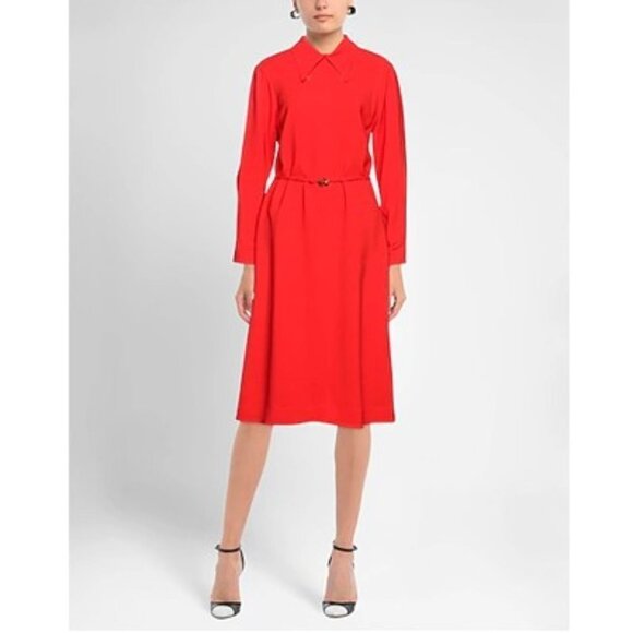 Victoria Beckham Red Midi Dress - Picture 1 of 11
